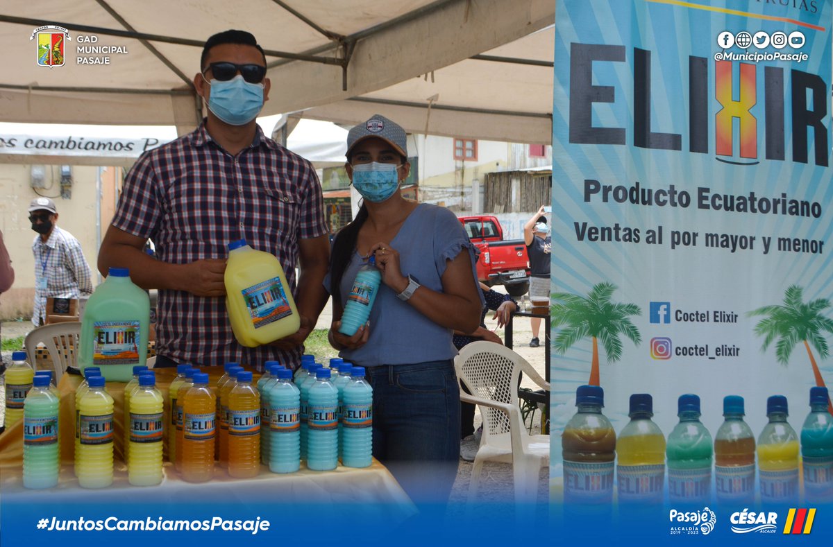 municipiopasaje's tweet photo. 🟨🟥🟨 Realizamos expoferia Casacay Emprende en La Cocha. Promocionamos  coctelería, manjar, café, chiflesitos, sangría, artesanías, derivados de sacha inchi, verduras orgánicas, mermelada de banano, comida típica

#ExpoferiaCasacayEmprende 
#CésarEncalada 
#JuntosCambiamosPasaje https://t.co/ShNODSgU6O