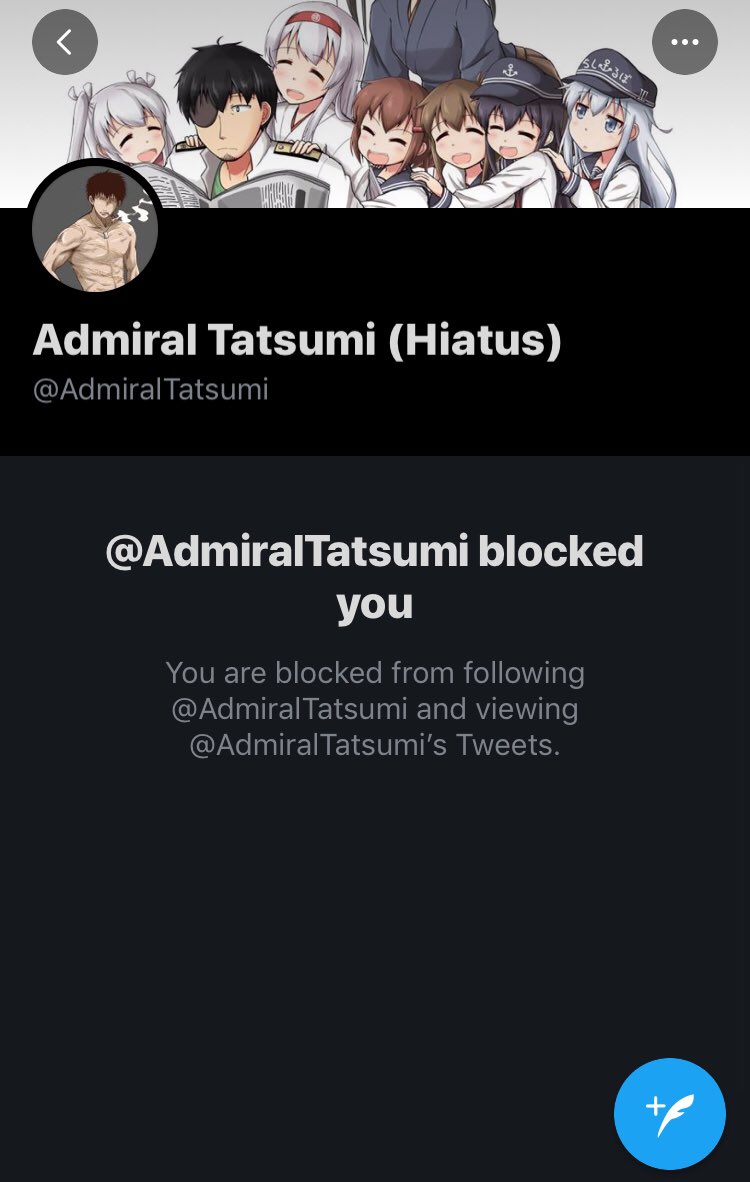 //blocked me because I wouldn’t let him tap.

Fucking incel.