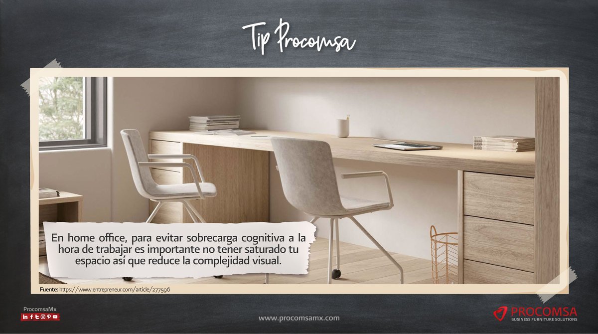 ProcomsaMX's tweet photo. Menos es más 😎
#ProcomsaMx #BusineesFurnitureSolutions #Oficina #coworking https://t.co/qikpvmCUxA