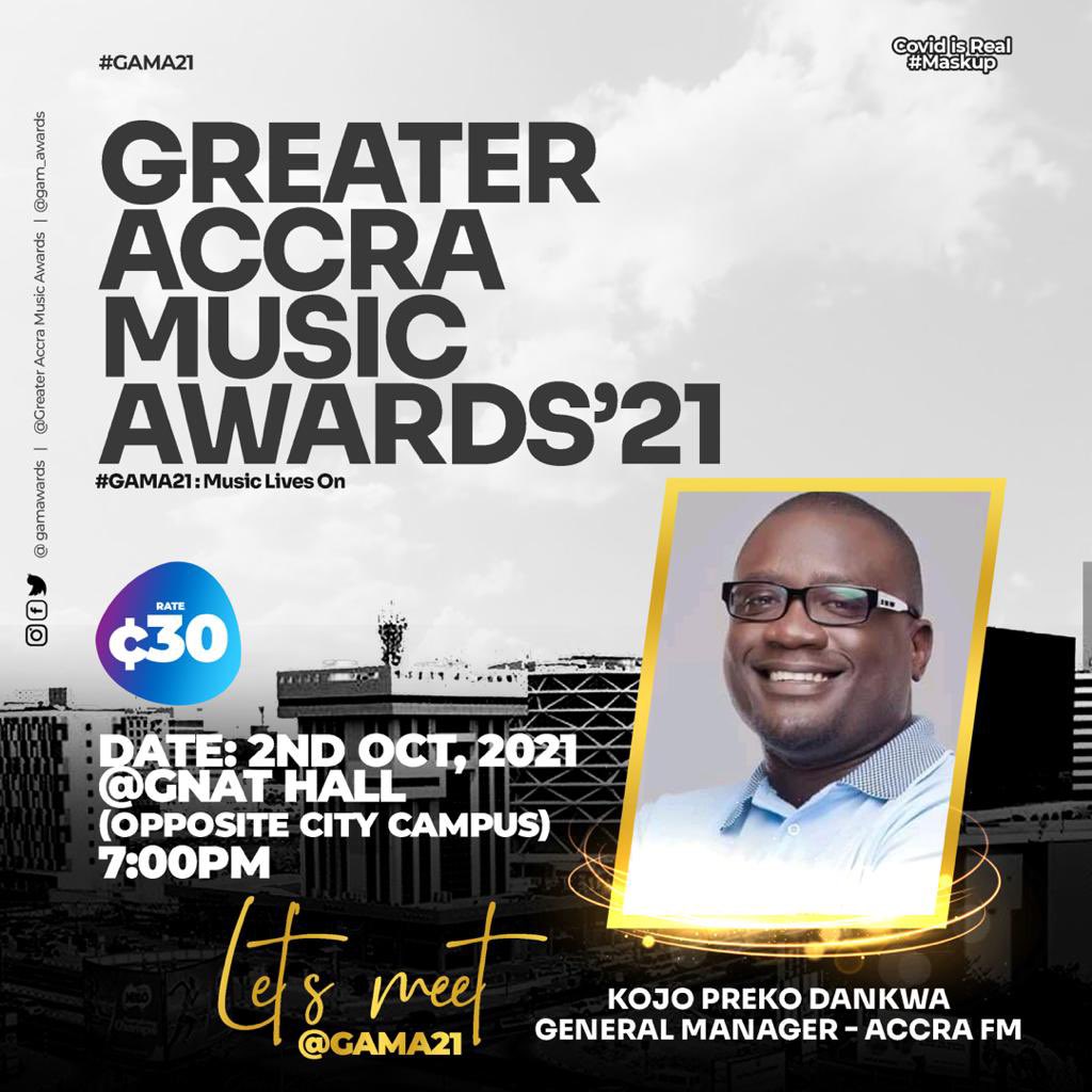 gam_awards's tweet photo. #GAMA21
Grab your ticket come join lets celebrate our very own Arts in the region…
#GAMA21 : Music Lives On @OKESE_1 @accrafm @MTNGhana @AdonkoNextLevel @Kasaprekogh @RushEnergyGhana @myumbbank @AbrewaNa9 @gasmillawins @ahoma_teaa @clementoSuarez @Rythmzlivegh @GHOneTV https://t.co/bO0sGWJgQB