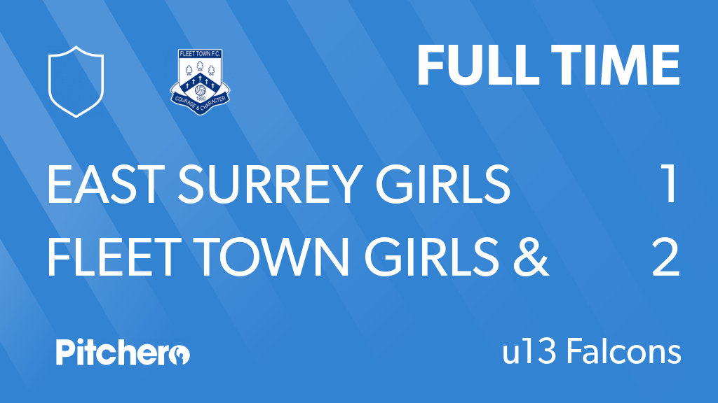 FULL TIME: East Surrey Girls 1 - 2 Fleet Town Girls &amp; Ladies FC
#EASFLE #Pitchero
fleettowngirlsandladiesfc.co.uk/teams/252245/m…