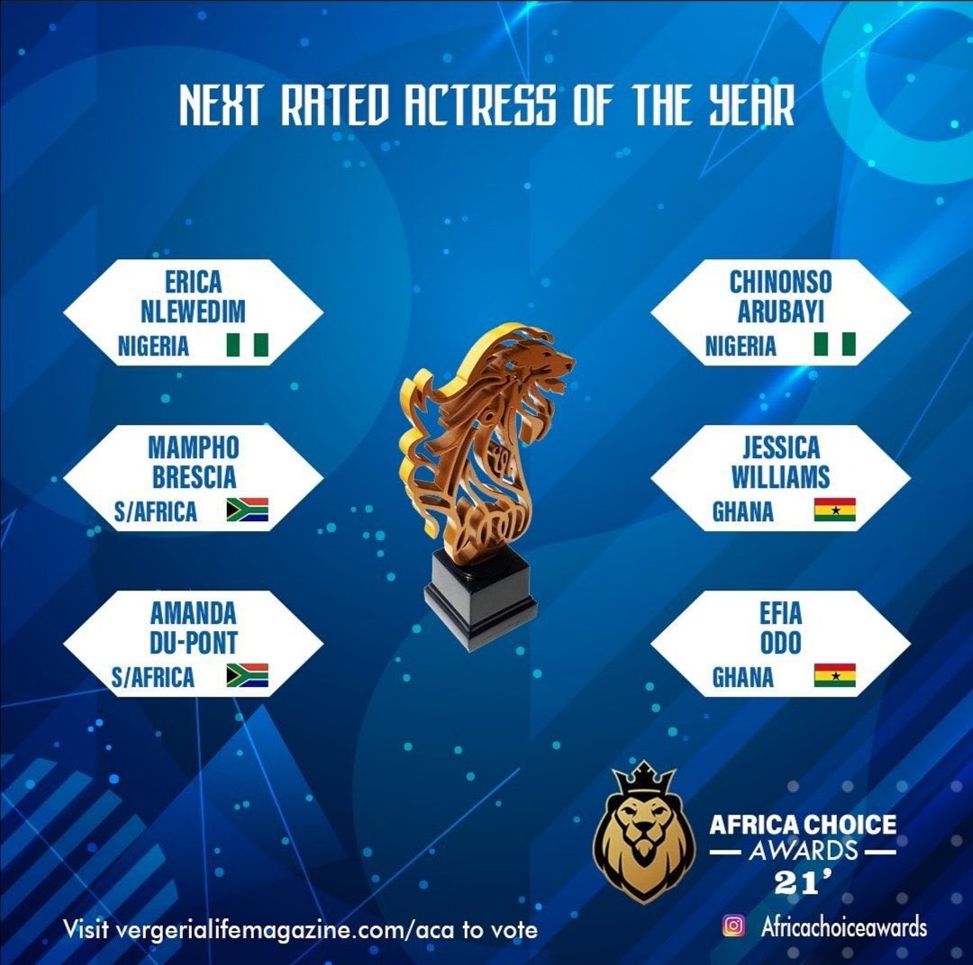 Mildr_ed's tweet photo. Evening Reminder 🚨⭐️

Erica Nlewedim has been nominated for "Next Rated Actress Of The Year" and "Female Personality Of The Year" at Africa Choice Awards …Please vote❤️🙏🏾

Link to vote
🔗https://t.co/aDauZG1P6I

Outside Nigeria 
🔗https://t.co/S8ecCZBHKm https://t.co/eaLF4FJpUz