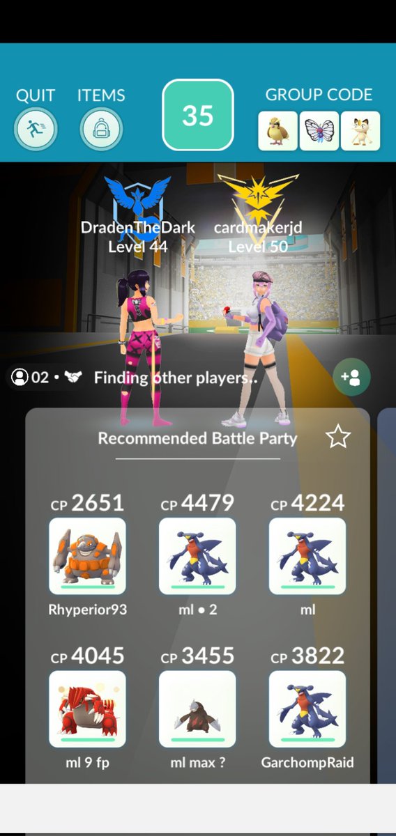 jen_deslauriers's tweet photo. Heyyyyyy there handsome๐ ๐ฅฐ ๐ @DradenTheDark thank you for #joining hope u got a shiny !! #PokemonGOfriends #PokemonGO #finishedlast #PokemonGoRaids https://t.co/QZUsaifAp7
