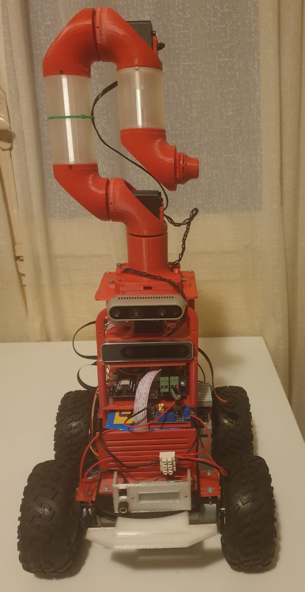 jarain78's tweet photo. Arm and LCD screen added to my #XIAORover, from virtual to real 😊😊 . #ros2 #ros #Robotics #realsense #d435 #t265 #moveit2 #microros https://t.co/7VJtlEPoVm