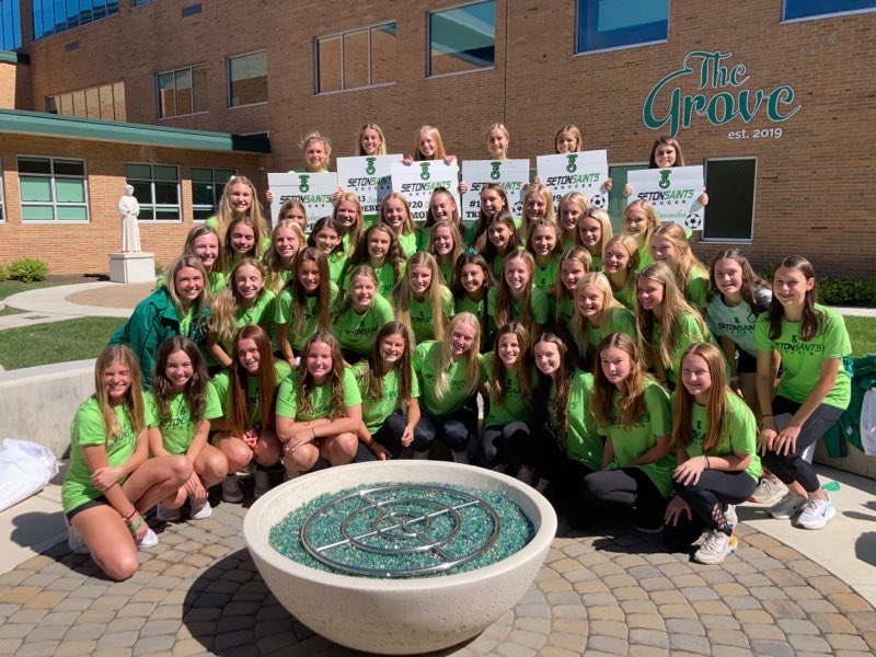 setonhsports's tweet photo. It was a beautiful day to kick off our celebration for the 6 soccer seniors! Thank you to all who contributed and organized the event to honor these special Saints. Join us at the PAC tomorrow evening for part 2! https://t.co/p7Cn2k1SPn