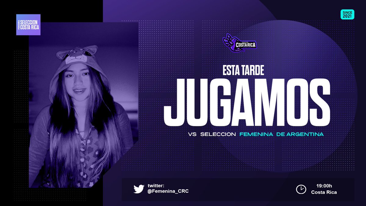 FemeninaCR's tweet photo. #WCG | ! CUARTOS DE FINAL !💜

¡El día de hoy nuestras chicas vienen a demostrar por el gran momento que están pasando y vamos con todo a la arena para buscar el boleto a las semifinales!🔥

🆚️:@SeleccFemArg 🇦🇷
⏰:7:00PM 🇨🇷
📺:@TucansitoAlv
🎙:@FedeDalePlay 

#PuraVida🇨🇷💪🏻 https://t.co/GWjOxKCvV5