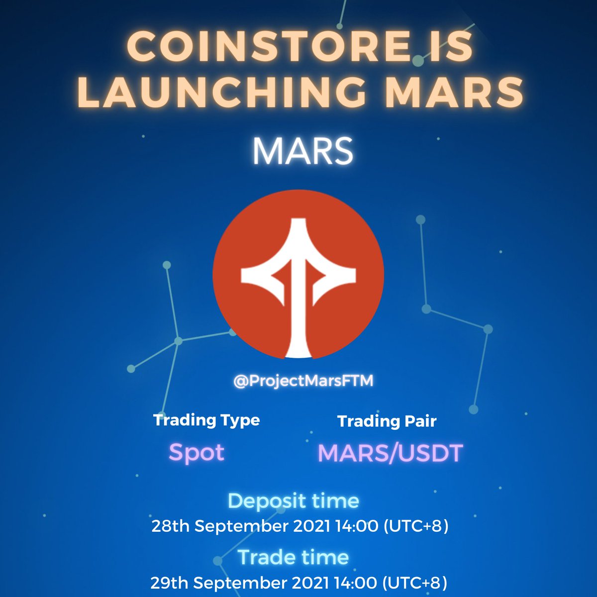 ProjectMars (@projectmarsftm) on Twitter photo 💸10,000,000 $MARS giveaway in celebration of the 2nd exchange listing <a href="/coinstore_en/">coinstore poc</a>
(3 days countdown⌛️)
Complete 3 steps to enter 👇
1⃣Like💎
2⃣Retweet🚀
3⃣Follow🔥
(MAKE SURE YOU’RE FOLLOWING SO WE CAN DIRECT MESSAGE YOU)
🎉RANDOM AIRDROP to followers🎉 💸10,000,000 $MARS giveaway in celebration of the 2nd exchange listing <a href="/coinstore_en/">coinstore poc</a>
(3 days countdown⌛️)
Complete 3 steps to enter 👇
1⃣Like💎
2⃣Retweet🚀
3⃣Follow🔥
(MAKE SURE YOU’RE FOLLOWING SO WE CAN DIRECT MESSAGE YOU)
🎉RANDOM AIRDROP to followers🎉