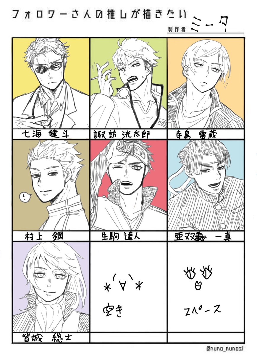 描かせて頂きやした!
リクエスト下さった方ありがとうございました🥺

#フォロワーの推しが描きたい 