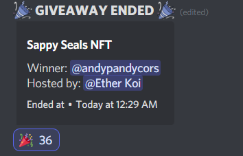 etherkoi's tweet photo. Congratulations to our #SappySeals #NFTgiveway winner🥳

𝙈𝙤𝙧𝙚 𝙂𝙞𝙫𝙚𝙖𝙬𝙖𝙮𝙨 𝙖𝙧𝙚 𝙤𝙣 𝙩𝙝𝙚 𝙝𝙤𝙧𝙞𝙯𝙤𝙣 𝙖𝙣𝙙 𝙣𝙤𝙩 𝙩𝙤 𝙢𝙚𝙣𝙩𝙞𝙤𝙣 𝙩𝙝𝙚 𝙖𝙧𝙧𝙞𝙫𝙖𝙡 𝙤𝙛 𝙤𝙪𝙧 𝙚𝙩𝙝𝙚𝙧𝙠𝙤𝙞🌊

Join the Pond ➡️https://t.co/3EXDBiI2R9 https://t.co/UWIqSxKEzy
