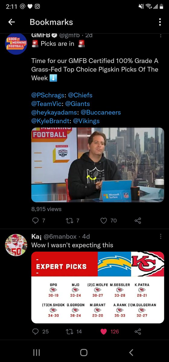 AdobeWanKenobi_'s tweet photo. Throw in Kyle Brandt's "Herbert has never faced Mahomes in KC with fans" as the sprinkles on top.
I said it then, he'd go 2-0 in KC is a reality, not a narrative.
Romo "no one seen KC starting 1-2" ...
#ImNoOne. Yeah Im being petty. Should be the only time this year tho. #GMFB https://t.co/DQuPy1M0bR