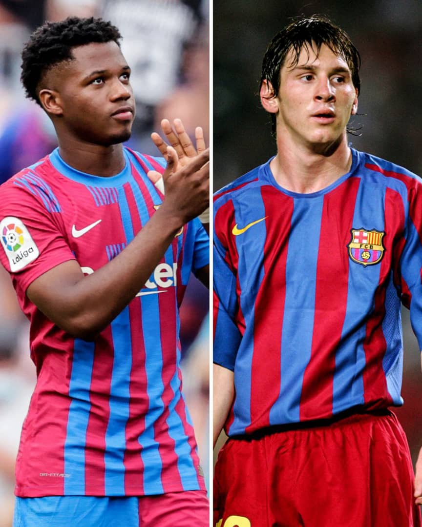 forcesplusports's tweet photo. Ansu Fati (18 years, 330 days of age): 14 goals

Lionel Messi (18 years, 330 days of age): 9 goals

The start of a new ERA🔥🔥🔥 https://t.co/D7tqFZWlJt