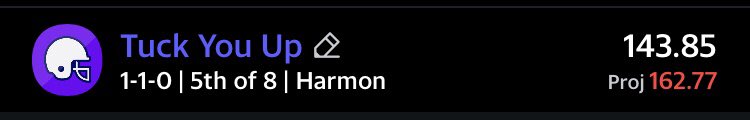Harmy_Harm's tweet photo. This is why my fantasy team name is “Tuck You Up” @jtuck9 https://t.co/iawqonOpOn