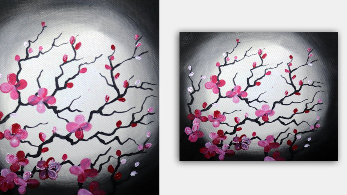 Moonlight Tree of flowers night Painting | Acrylic Painting tutorial Ste... youtu.be/AfiKxg4nKAo via @YouTube