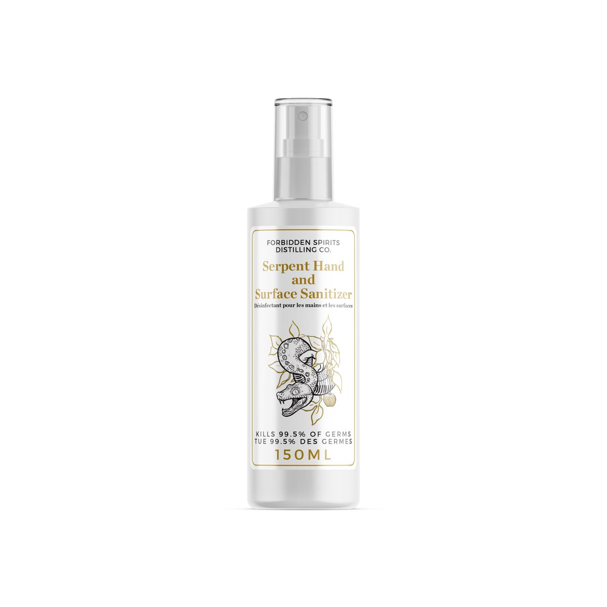 ForbiddenVodka's tweet photo. Our serpent sanitizer is back in stock. Check our online store for a selection of container sizes: https://t.co/VqKaqobJIN https://t.co/M0HllwSlFw