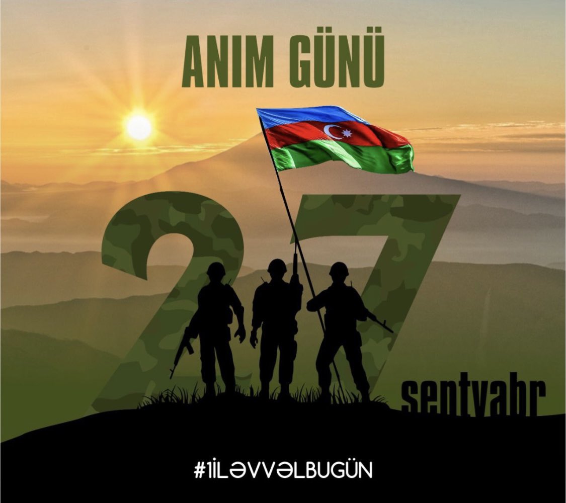 s_asadova's tweet photo. A year has passed since the beginning of our 44-day journey to the victory. This is when the whole world has witnessed how one nation can become an iron fist for justice. 

Allah şəhidlərimizə rəhmət eləsin! 
🇦🇿🇹🇷
#KarabakhisAzerbaijan
#VictoriousAzerbaijan https://t.co/Jz9DSU2UMr