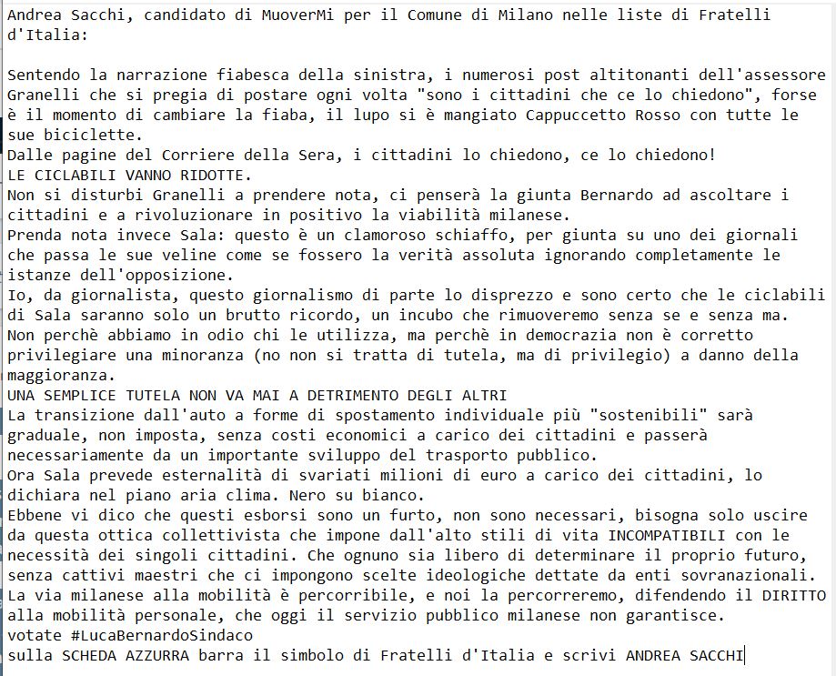 muover_mi's tweet photo. Secondo la sinistra "sono i cittadini che ce lo chiedono". Ma forse è il momento di cambiare la fiaba, il lupo si è mangiato Cappuccetto Rosso con tutte le sue biciclette.
Dalle pagine del @corrieremilano, ce lo chiedono: LE CICLABILI VANNO RIDOTTE. @ComuneMI @BeppeSala @leggoit https://t.co/lvugGuT7dM
