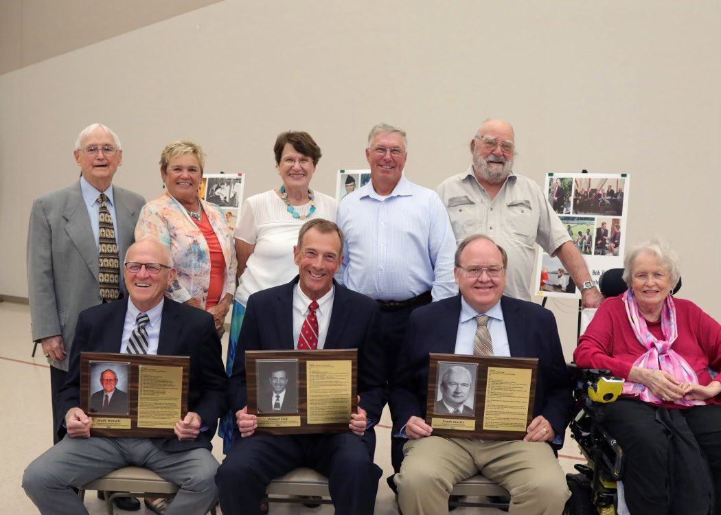 wingssdow's tweet photo. The WINGS Hall of Honor honorees for 2020-21 include, Alumni Award, Frank Saucier, (1943), Frank’s Cousin, Mark Saucier accepting the award. Community Contributor Award, Bob Zick and Educator Award, Mark Wessels!!  Also,the WINGS 2020 Teacher of the Year, Melissa Ziegler!! https://t.co/lcdGgefQDf