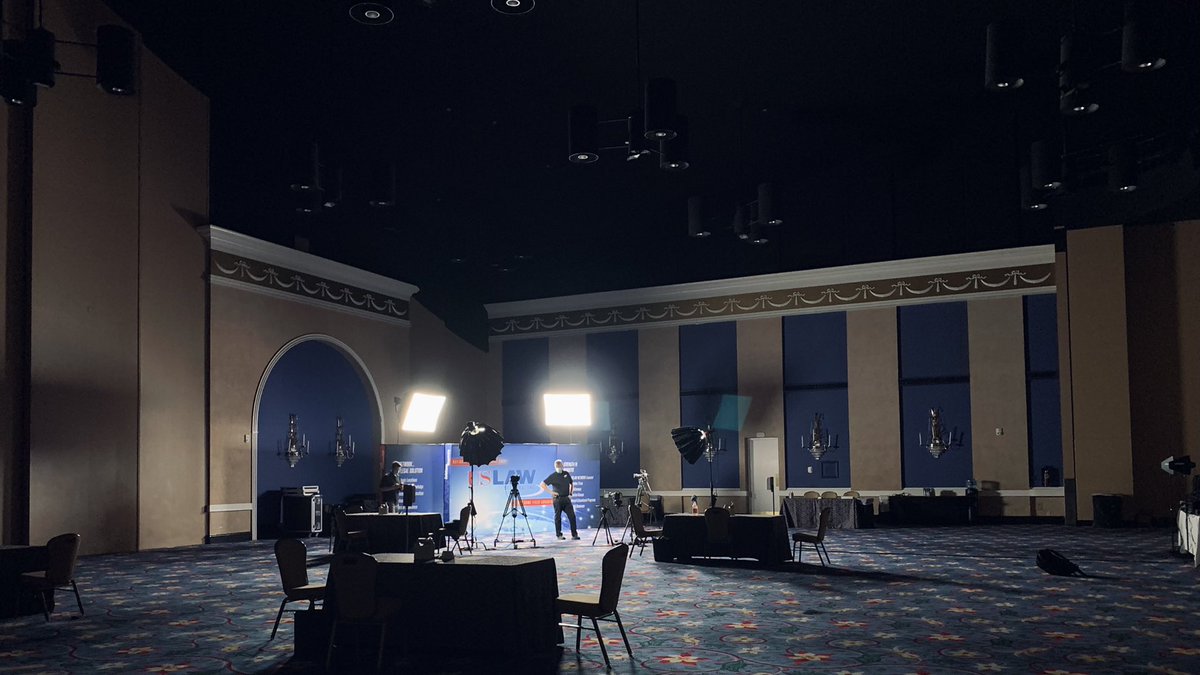awvideo's tweet photo. Had the pleasure of turning a giant ballroom at @TheBroadmoor into a highly produced multicam video set with @AputureLighting, @RhinoCameraGear, and @CanonUSApro equipment. https://t.co/gb4Ys6xv8S