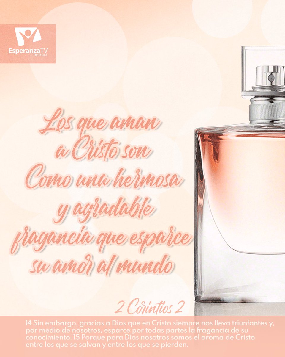 EsperanzaTVCR's tweet image. #2Corintios2 
 Pablo y sus colaboradores son el medio secundario, los cuales se vuelven u no con Cristo, el cual vive en ellos  y manifiesta por medio de ellos la fragancia de las cosas espirituales. #rpsp