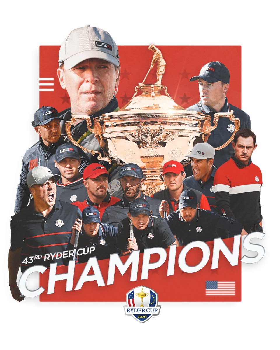 It's coming back 🏆 

The USA has clinched the 43rd #RyderCup