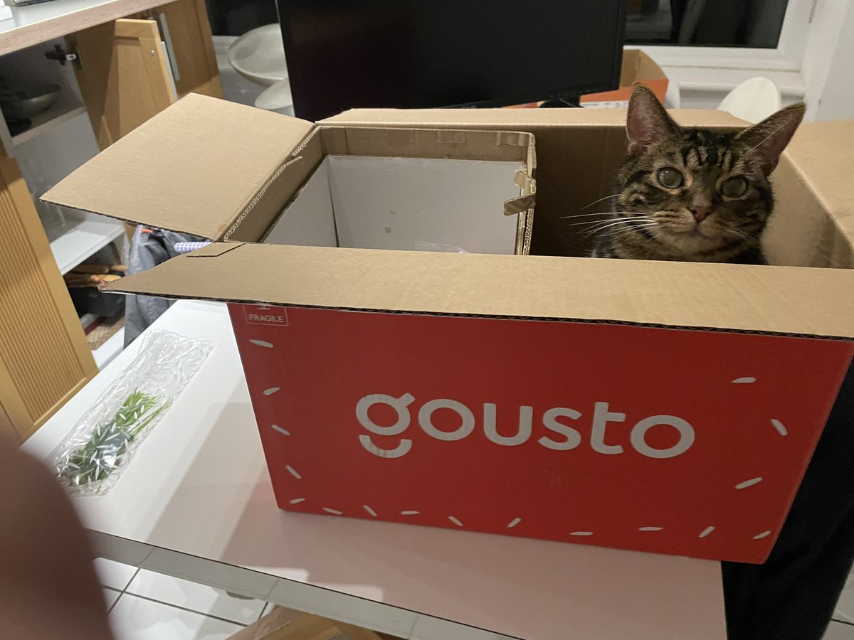 Just unpacking this weeks recipes from <a href="/goustocooking/">Gousto</a> with a little help/hindrance from Frank (the cat)