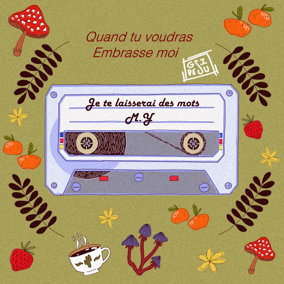 gsidesu's tweet photo. Pregunte a una amiga cual era su cancion fav ahora mismo y me dijo que Je laisserai fes mots, asi que he hecho una cinta con cosas con las que la asocio

#art #artist #ArtistOnTwitter #draw #drawing #digitalart https://t.co/yOrq6t8fQs