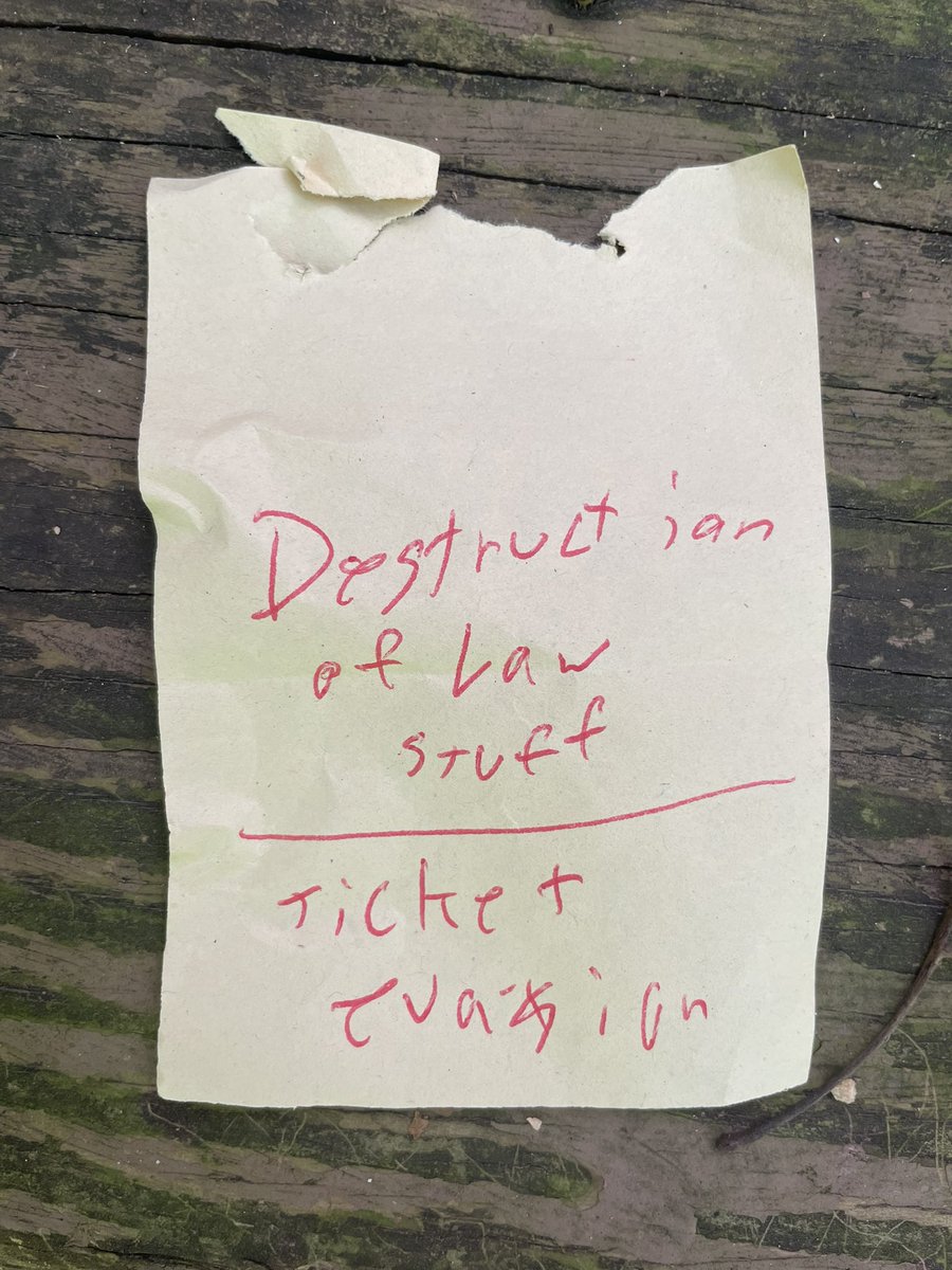 Follow-up ticket from the authorities, they didn’t like we used the last ticket for kindling and then we might have run away. #pirateadventures #adventuresinpiracy #stlrenfest