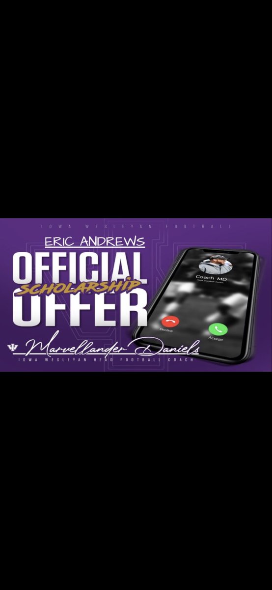 Blessed to have received my first offer from Iowa Wesleyan University. Go tigers!!!💪🐅<a href="/CoachTreySmith/">Trey Smith</a> <a href="/IWTigers/">Iowa Wesleyan Tigers</a> <a href="/pepman704/">Matt Morrow</a> <a href="/GoWarr1ors/">WCHS Football</a>