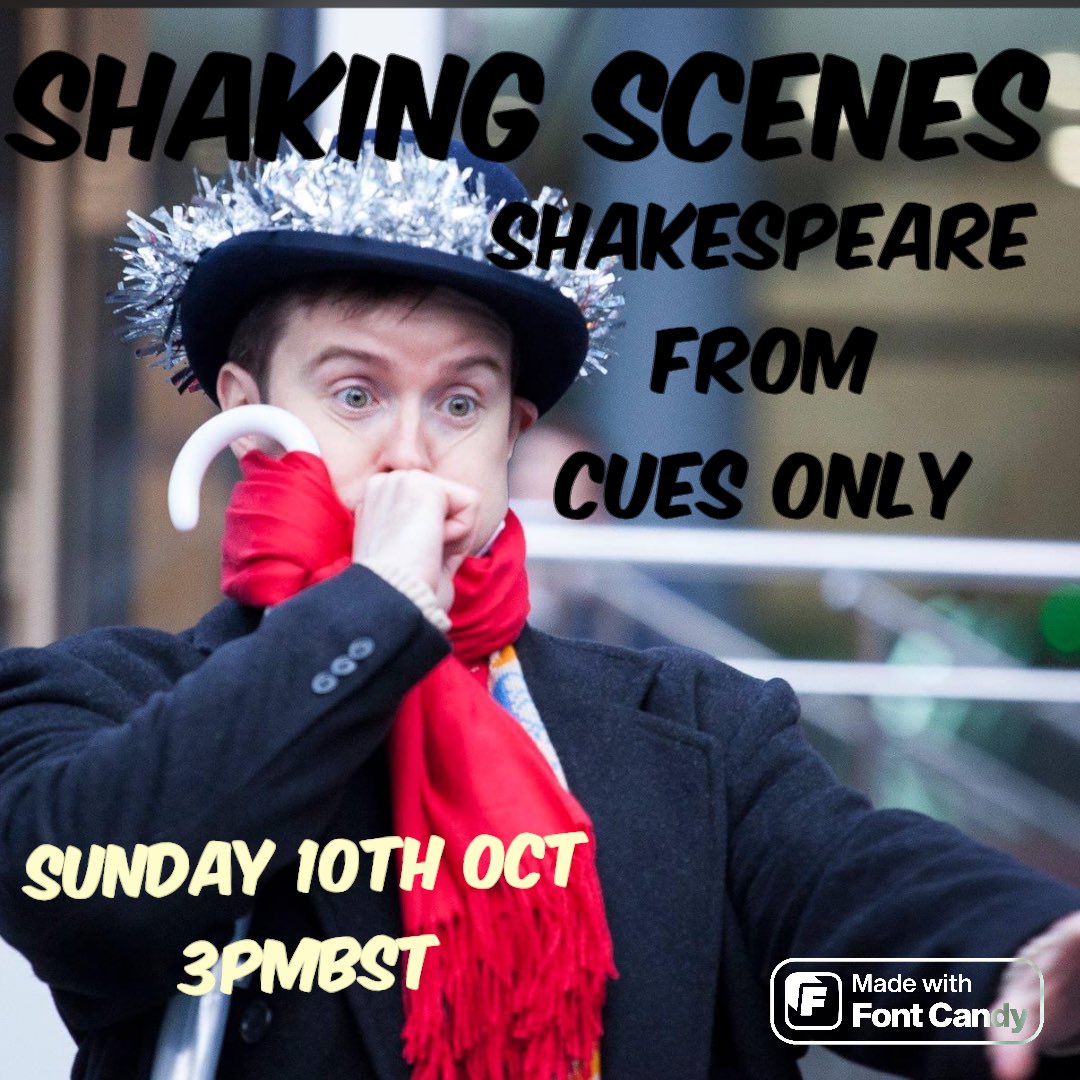 shakescenery's tweet photo. Join us Sunday 10th Oct 3pmBST for SCENES from Twelfth Night #Shakespeare from #cuesonly #cuescripts - you know it’ll be fun… https://t.co/nm0Xyi1xol