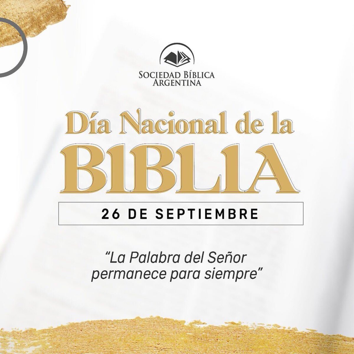 Repost <a href="/SocBiblicaArgen/">Sociedad Bíblica Argentina</a> Este domingo 26 de septiembre celebremos juntos el Día Nacional de la Biblia. ¡La Palabra del Señor permanece para siempre!✨📖
¡Volvé a leerla!
.
#mesdelabiblia #biblia #Dios #iglesia #septiembre #sociedadbiblica #celebremos #sociedadbiblicaargentina