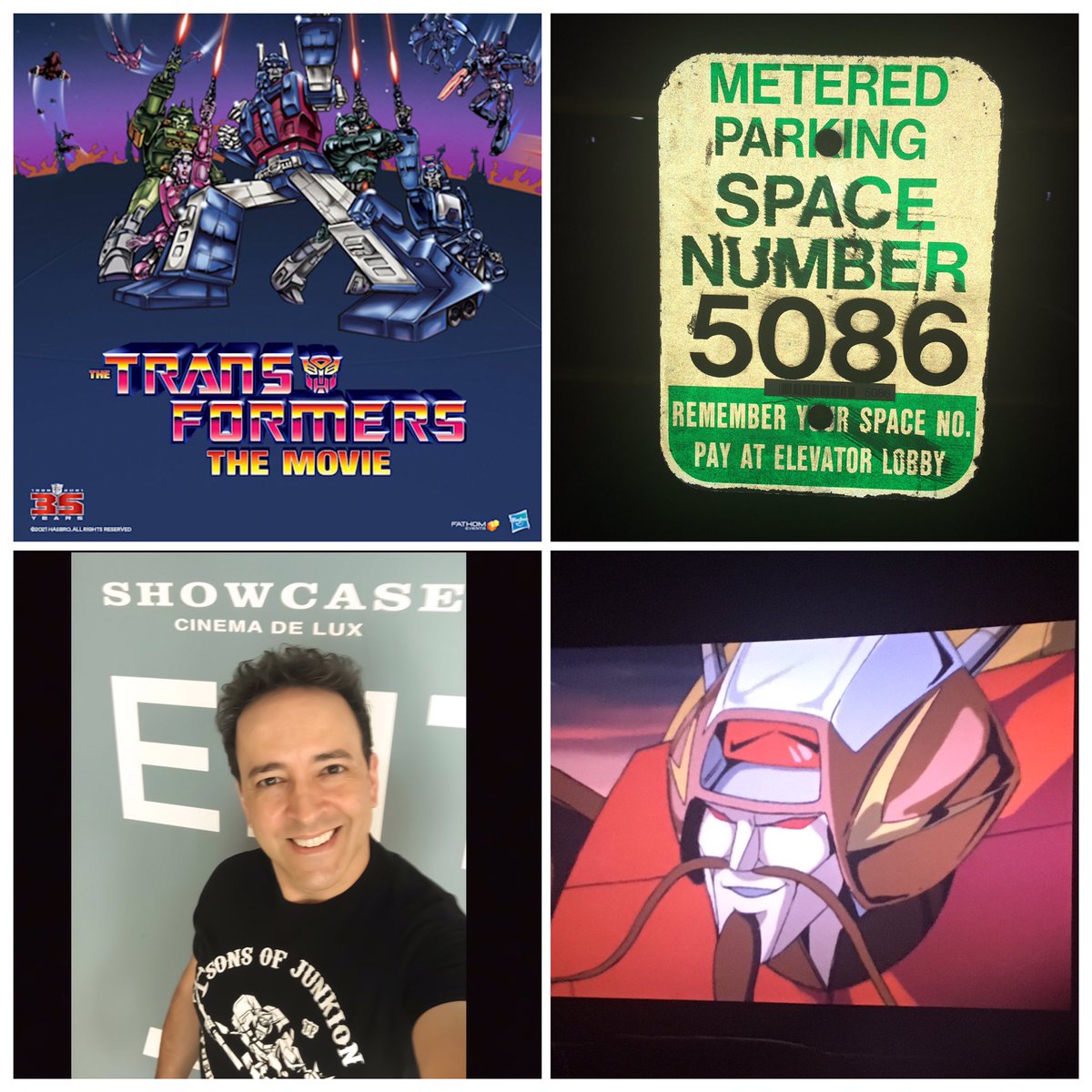 JustJoshPowell's tweet photo. When even your choice of parking is nerdy! Thanks to @fathomevents for bringing #Transformers back to the big screen! #Transformers35 #SonsOfJunkion https://t.co/yZ3DDgocg3