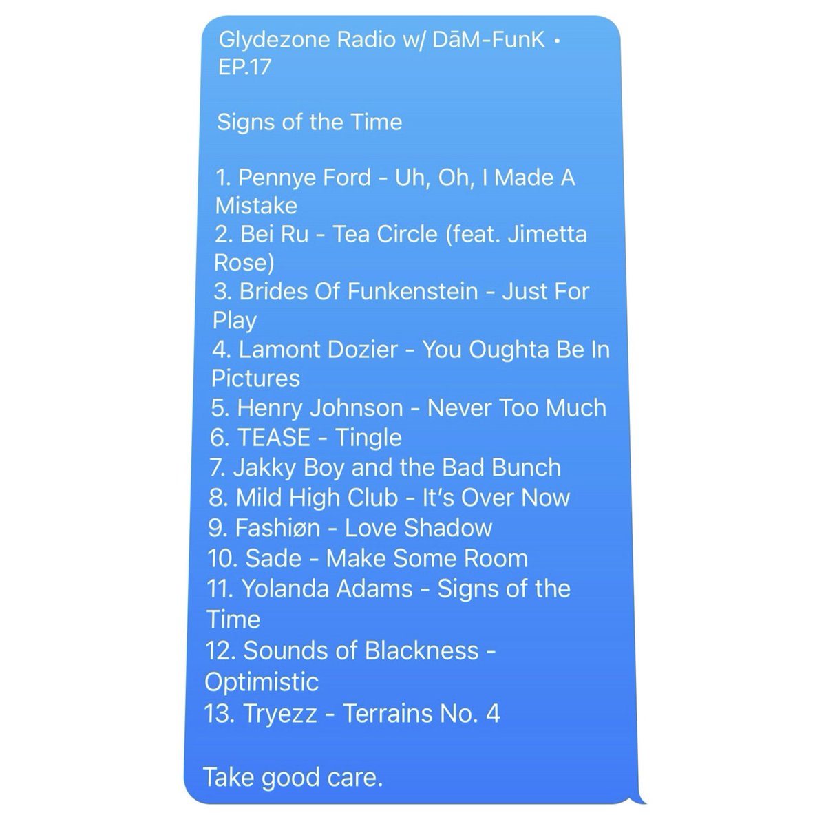DaMFunK's tweet image. Tracklist for #GlydezoneRadio • EP.17: