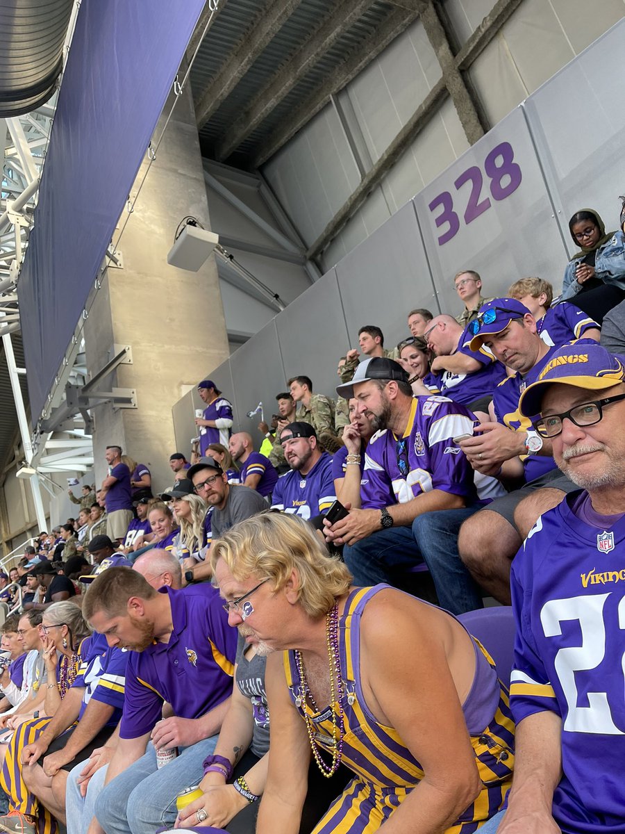 Shame on you <a href="/Vikings/">Minnesota Vikings</a> for having your Military men and women sit at the veeery top of the stadium. 🧐
