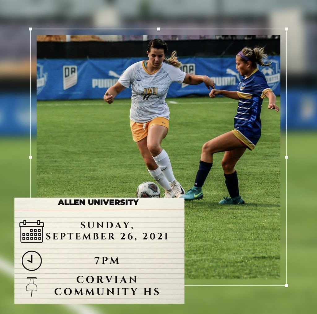 GAME DAY ⚽️ kickoff is at 7 pm vs Allen University. Location will be at Corvian Community School in North Charlotte! If you can’t be with us tonight, you could stream the game via youtube.com/user/Wildcatsc… LETS GO WILDCATS🎉