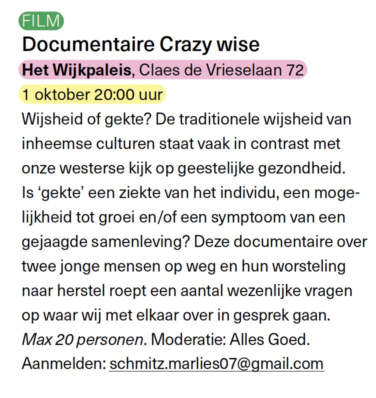 Zorgvrijstaat's tweet photo. Een greep uit de dingen die je aankomende week kunt doen: https://t.co/R8IKWop5oL https://t.co/08cNHo2Dkq
