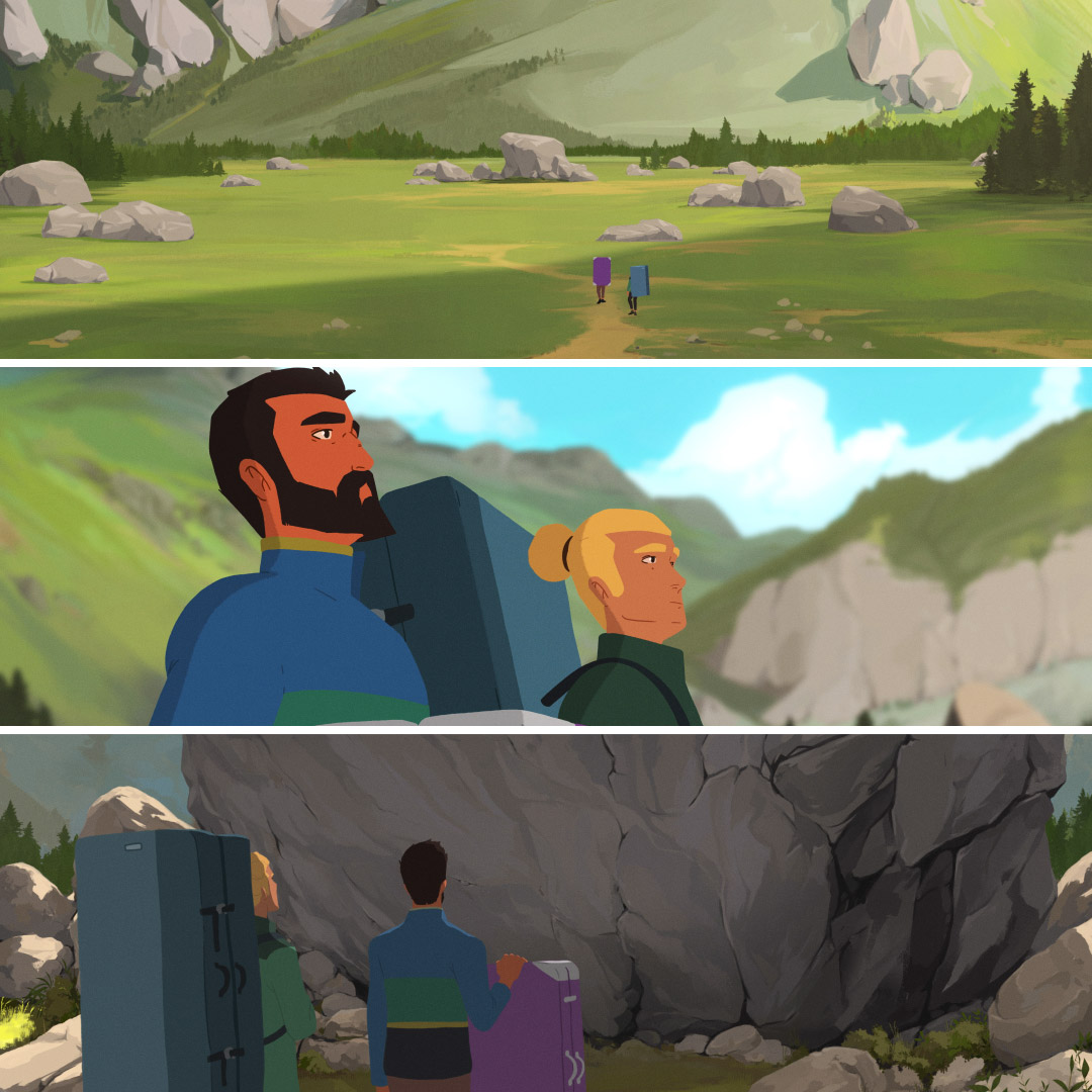 OlofStorm's tweet photo. Stills from my current film project. #animation #bouldering #climbing #digitalart https://t.co/Honie7Xk7l