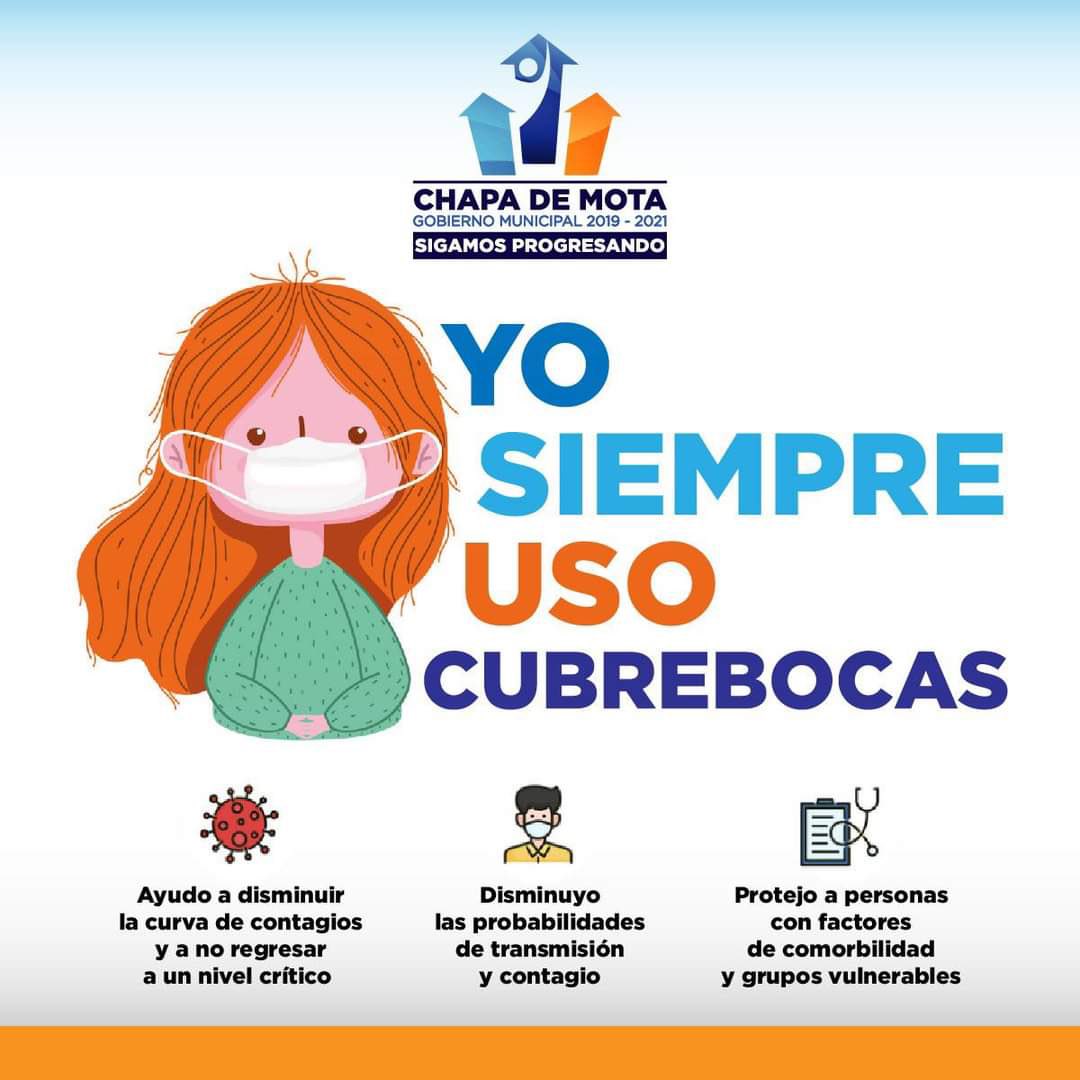 chapa_gm's tweet photo. 📌Recuerda no bajar la guardia, juntos evitemos contagios. 
#ChapaDeMota ✅
#UsaCubrebocas 😷 https://t.co/eip232MA4c
