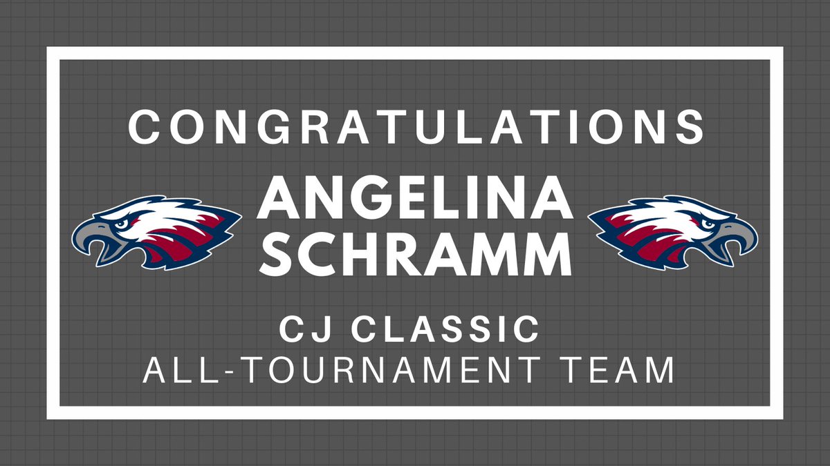 joplineaglevb's tweet photo. Shoutout to Senior, MB/OPP, Angelina Schramm for being named to the CJ Classic All-Tournament team. #GoEagles https://t.co/XTyrIhT1rh