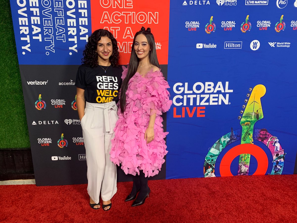 We are thrilled that IRC Ambassador <a href="/Faouzia/">faouzia</a> and IRC staff member Denna Taherzadeh were able to attend #GlobalCitizenLive to share how we stand with refugees today, tomorrow, and always. Thank you to our partner <a href="/googleorg/">Google.org</a> for your support. #refugeeswelcome