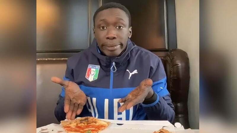 CamAnderson464's tweet photo. Week 5: My favorite social media influencer is Khaby Lame who posts very simple solutions to people who over complicate things. At the end he does this signature pose seen below. He engages his followers by duetting their videos on TikTok and commenting. #CSUCOM464 https://t.co/tInZymgfB1