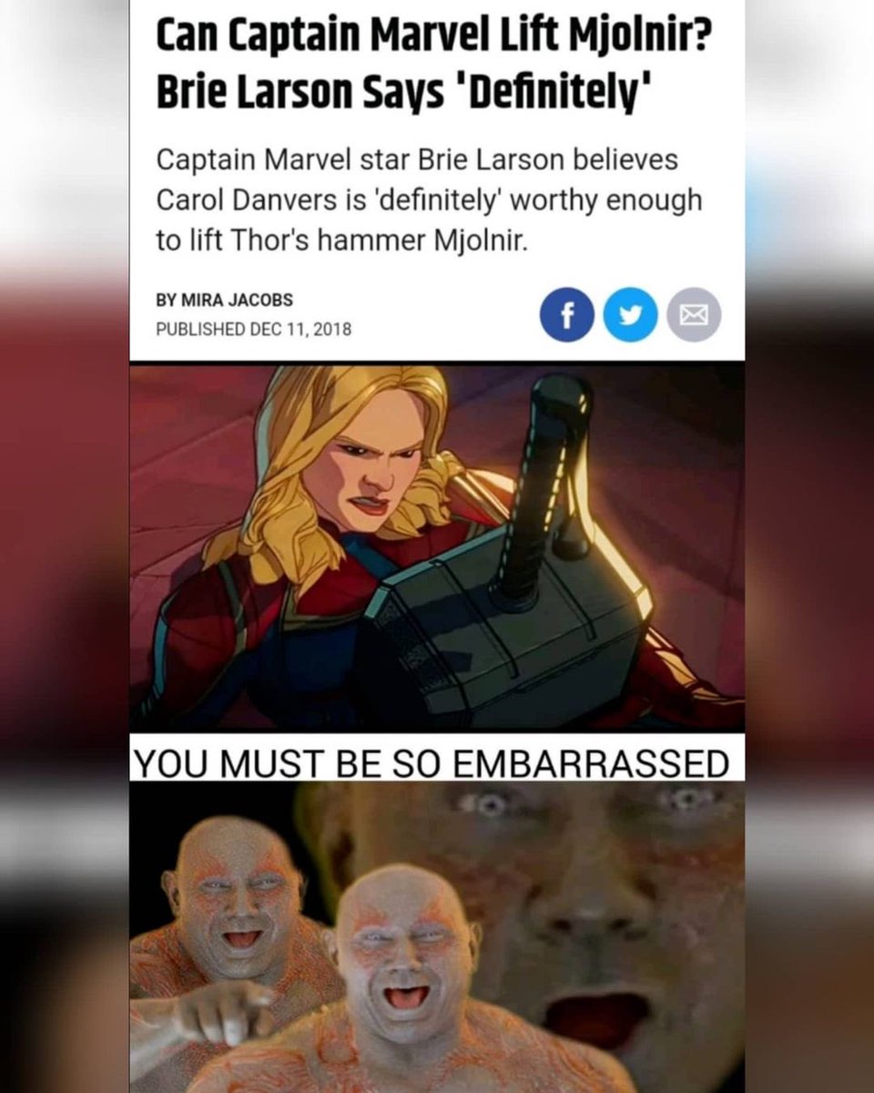 ValleyFlyin's tweet photo. Guess who isn’t worthy. 

#marvelmeme #fromreddit https://t.co/QNSCM5wUN5