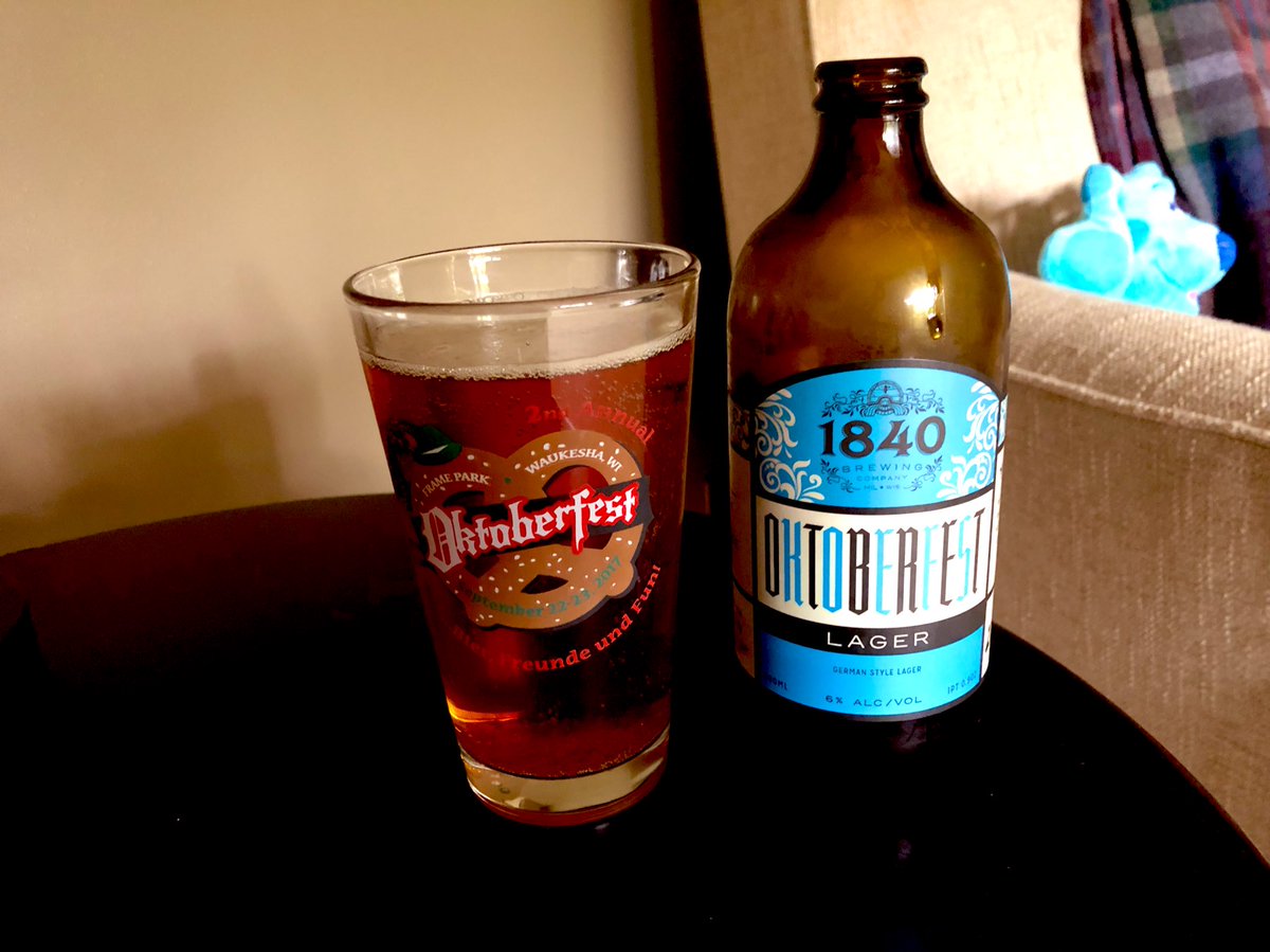 If there’s a better local Oktoberfest beer, I have yet to try it. Great stuff from <a href="/1840BrewingCo/">1840 Brewing Company</a>.