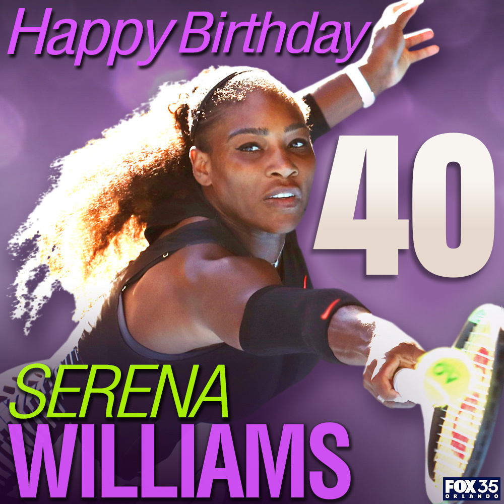 HAPPY BIRTHDAY!  Tennis star Serena Williams turns 40 today.

MORE:  