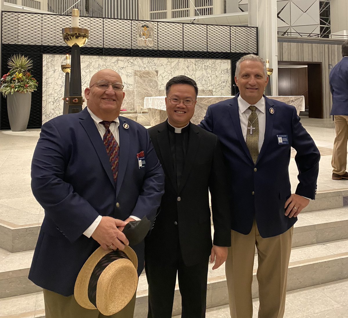 STIRENAEUS's tweet photo. Beautiful Rite of Candidacy celebration for Diaconate Formation Class of 2023 at Christ Cathedral on Friday, September 24. Congratulations parishioners Vernon and Israel and to the 19 other aspirants from parishes throughout Southern California! https://t.co/lQ2eunPoFj
