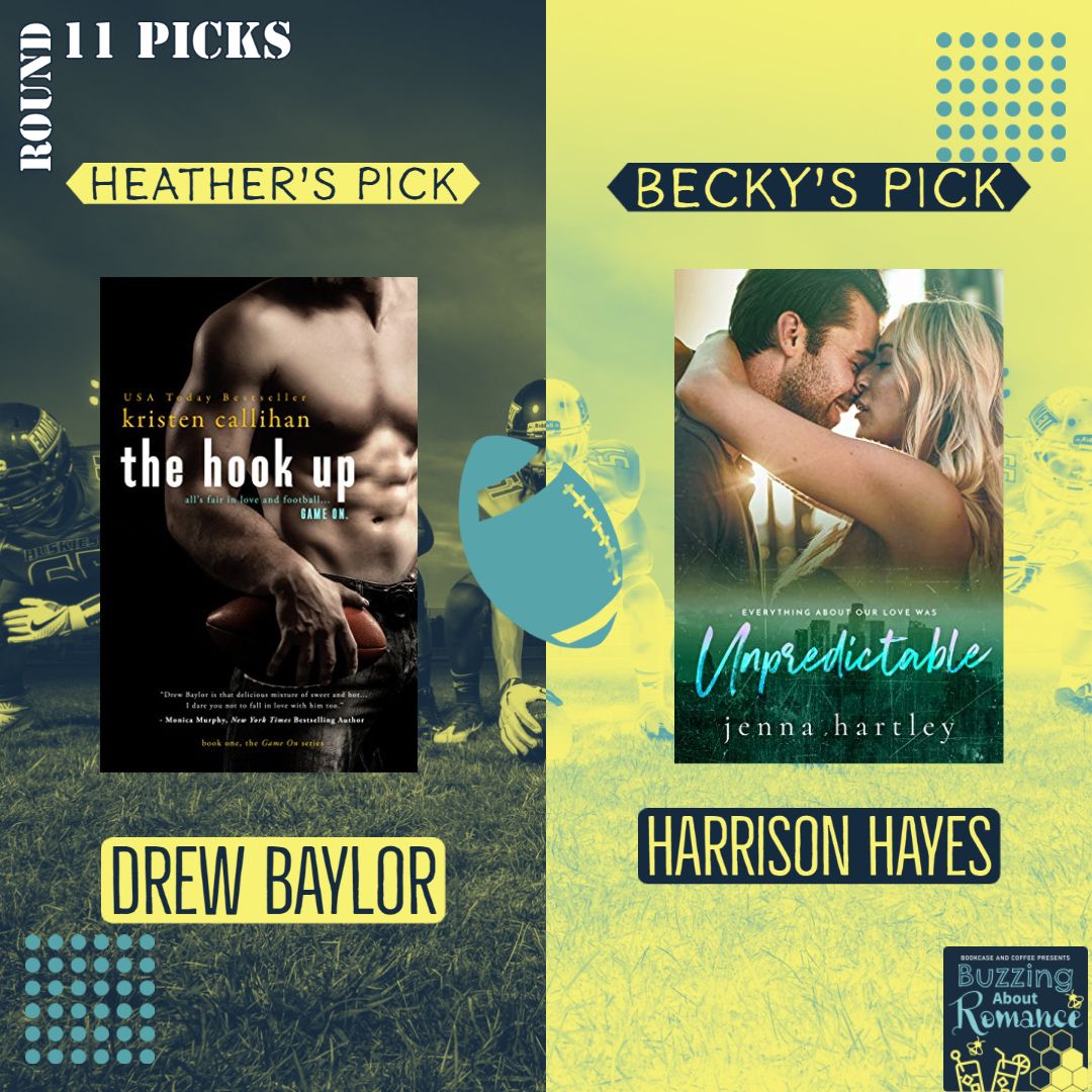 BuzzingRomance's tweet photo. Meet the Draft Picks of The First Buzzing about Romance Football Book Boy Friend Draft. #books #podcast #bookboyfriend #footballromance #podsquad #ladypodsquad @kristencallihan #MaxMonroe #laurenLayne @jennahartley https://t.co/ChyLBopq3P
