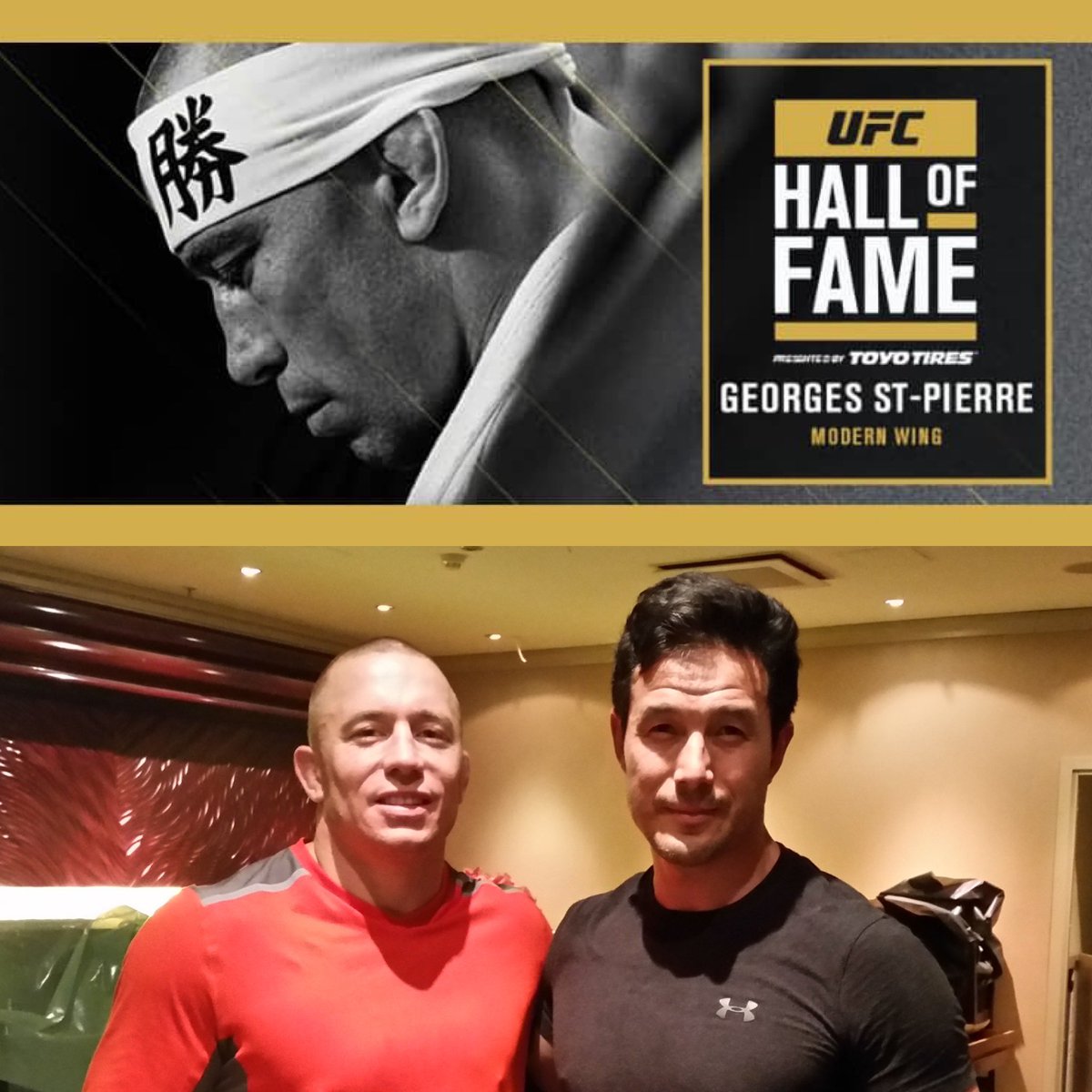 DarrenEScott's tweet photo. Congrats to @GeorgesStPierre for your @ufc Hall Of Fame Induction
Osu 🥋 👏 https://t.co/liFDgtLOhY