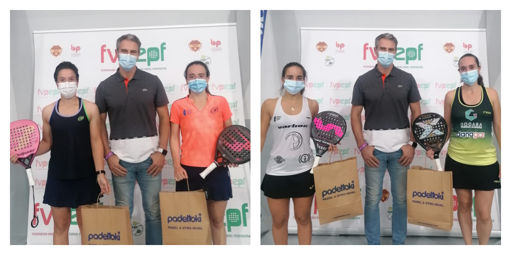 fvpadel's tweet photo. Adriana Barrera &amp; Yera Campos, campeonas 🥇de Primera categoría femenina de la 2ª prueba del #GSBizkaia @padeltoki (Ortuella, Bizkaia), con Nerea Olano &amp; Cristina González, subcampeonas🥈 ¡Enhorabuena! https://t.co/FQMZC2rAX0