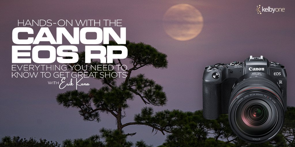 KelbyOne's tweet photo. Do you have a Canon EOS RP? Here's a great course to help you fine-tune your #camerahandling skills. Start learning on KelbyOne! https://t.co/oOWm5lDgPf https://t.co/7jqBdKG3mE
