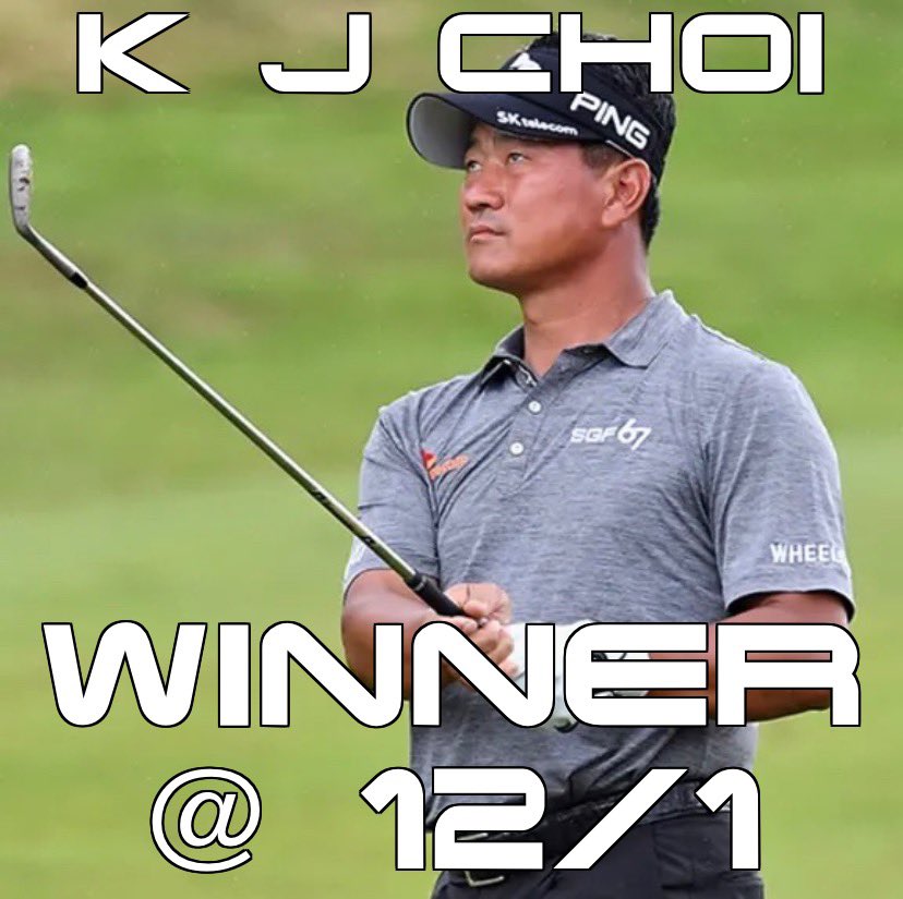 SJPGolfTips's tweet photo. ๐ฅ And a good week becomes a great week ๐ฅ
๐ฅ WINNER ๐ฅ AND 2021 @PUREinsurance Championship Champion on the @ChampionsTour - K J CHOI ๐ฐ๐ท
This Bet: 1pt Outlaid, 8.5pts Returned ๐๐ธ๐
๐ฒ https://t.co/qZIvwkPLT3 for more โณ๏ธ
#StrictSystem #LongTermProfit #Golf #Betting https://t.co/XeeNDMrhzS