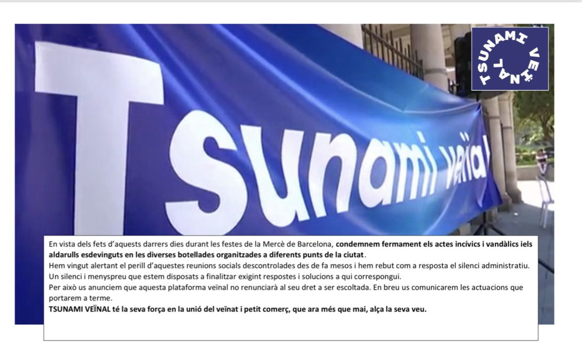 tsunamiveinal's tweet photo. COMUNICAT OFICIAL https://t.co/d2DXtOoKZo